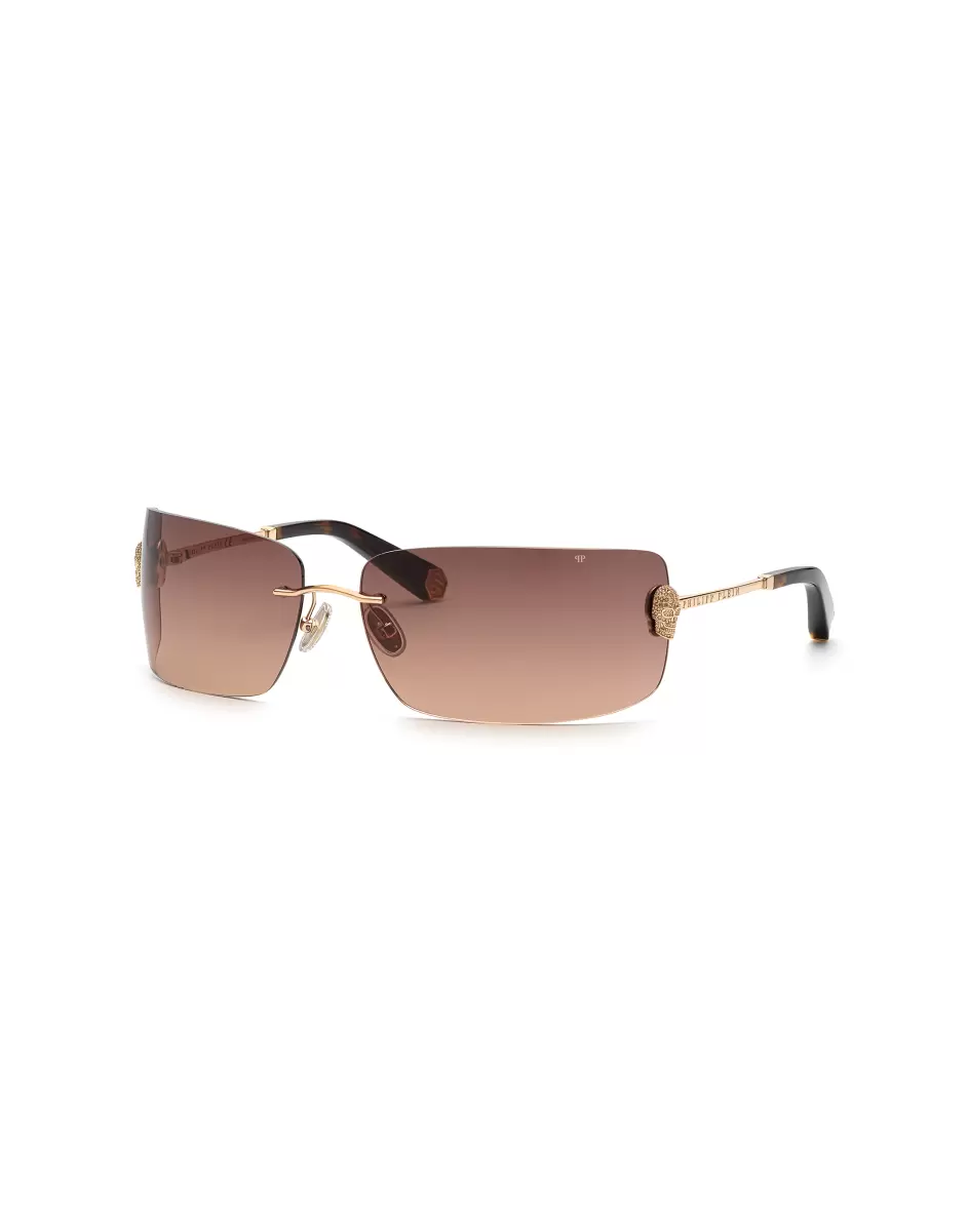 Sonnenbrillen Pink/Gold Popularität Damen Sunglasses Plein Irresistible  Skull Philipp Plein - 4