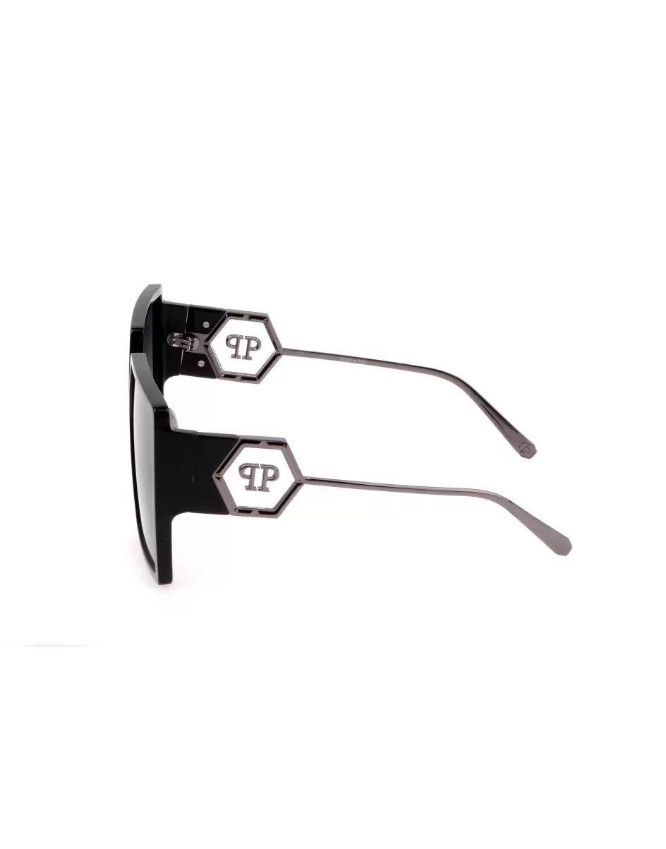 Sonnenbrillen Black Damen Philipp Plein Qualität Sunglasses Plein Diva  Hexagon - 4