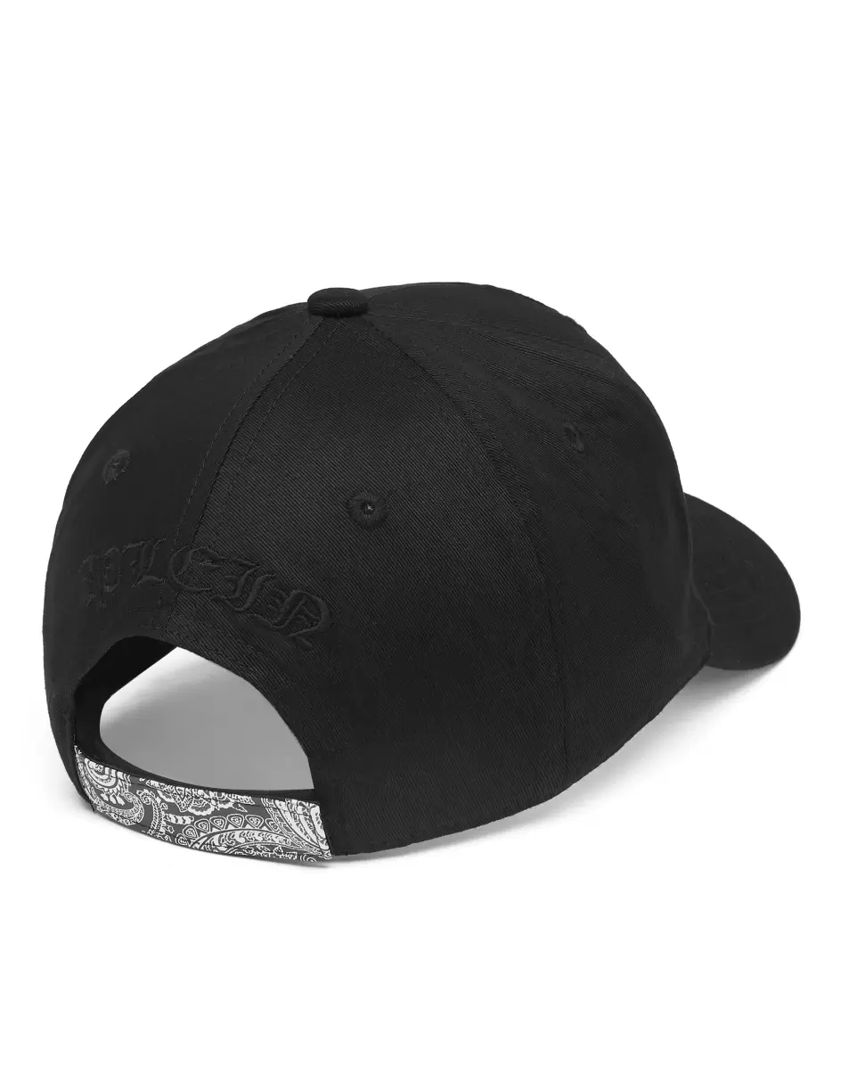 Neues Produkt Baseball Cap Paisley Black / Black Damen Philipp Plein Hüte & Kappen - 2