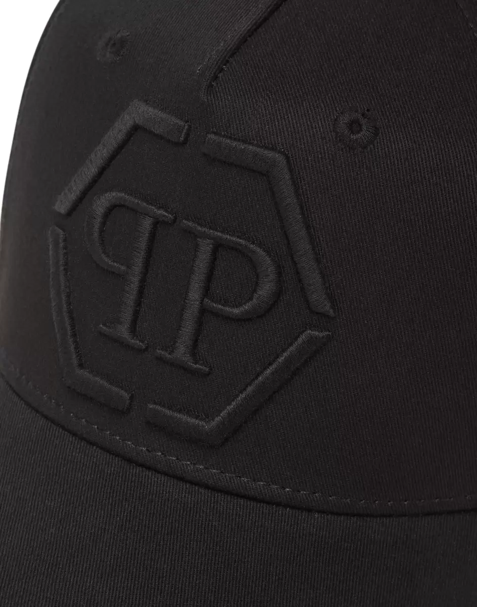 Preisgestaltung Hüte & Kappen Damen Philipp Plein Baseball Cap Hexagon Black / Black - 1