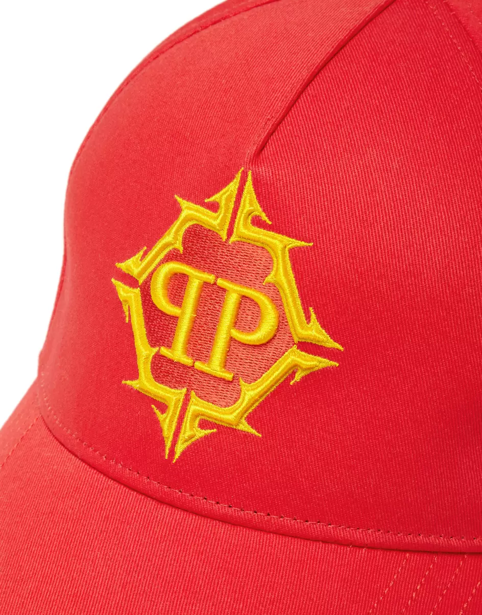 Damen Hüte & Kappen Baseball Cap Hexagon Philipp Plein Red Speichern - 1