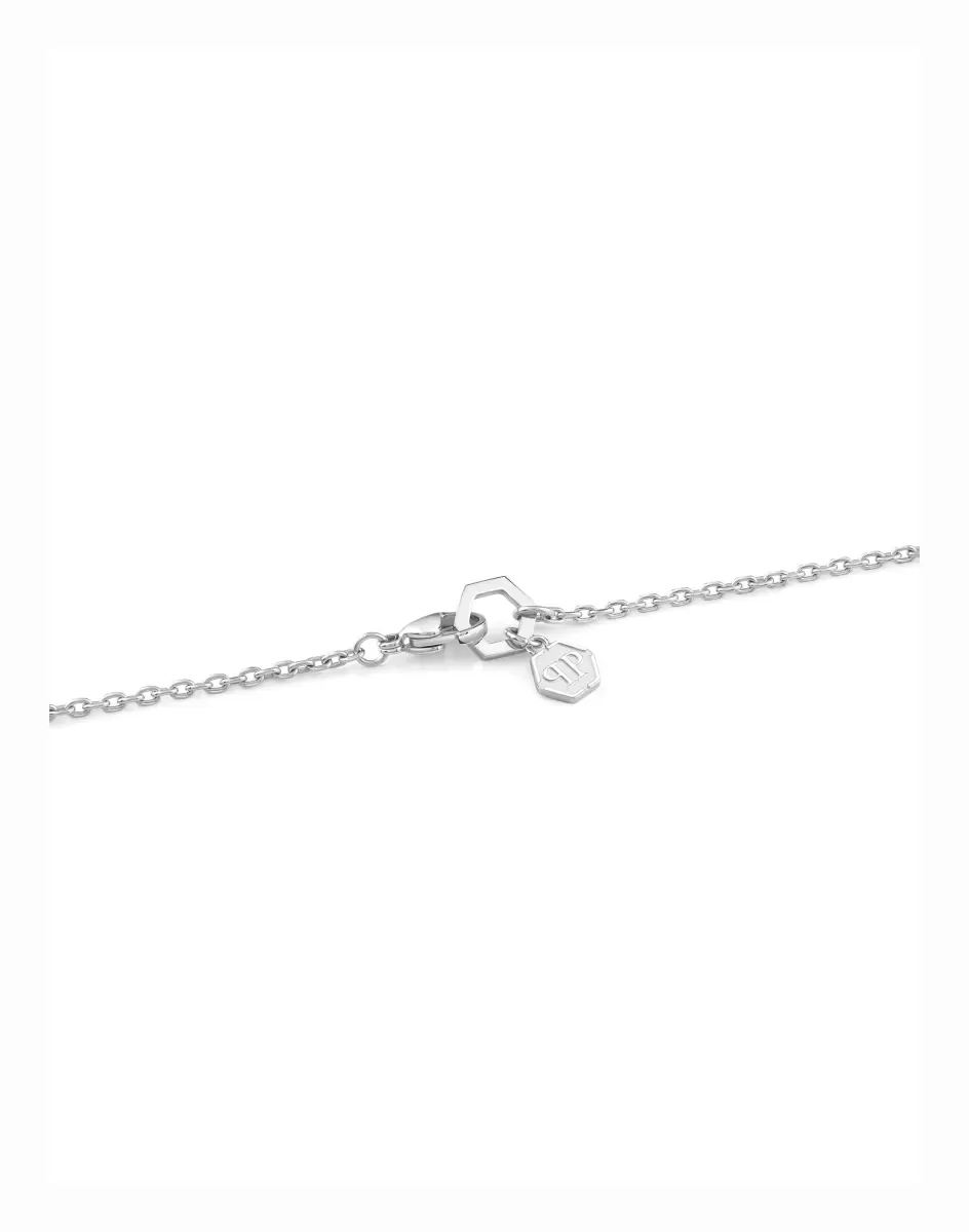 Silver Damen Uhren & Schmuck Sonderangebot Philipp Plein Sliding $Kull Necklace - 1