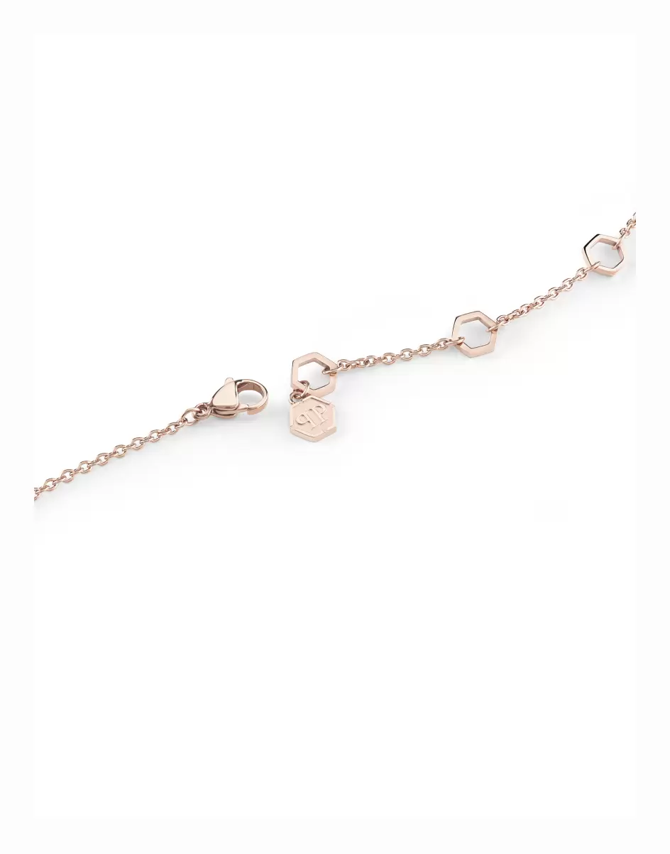 Pink Gold Damen Philipp Plein Uhren & Schmuck Pp Buttons Necklace Online-Shop - 1