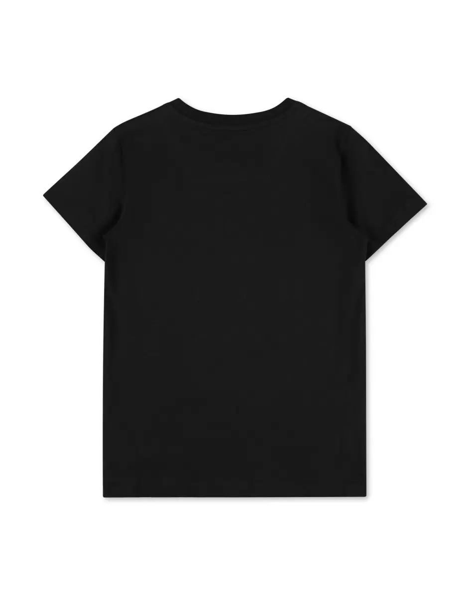 Bekleidung Maxi T-Shirt Skull Kinder Produkt Black Philipp Plein - 1