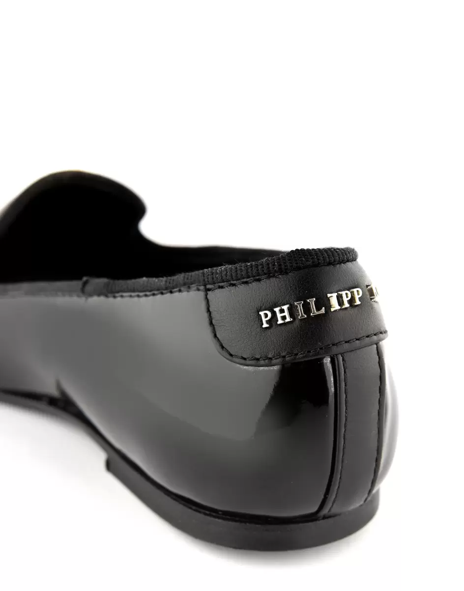 Kinder Black Billig Loafers Patent Skull Philipp Plein Schuhe - 3