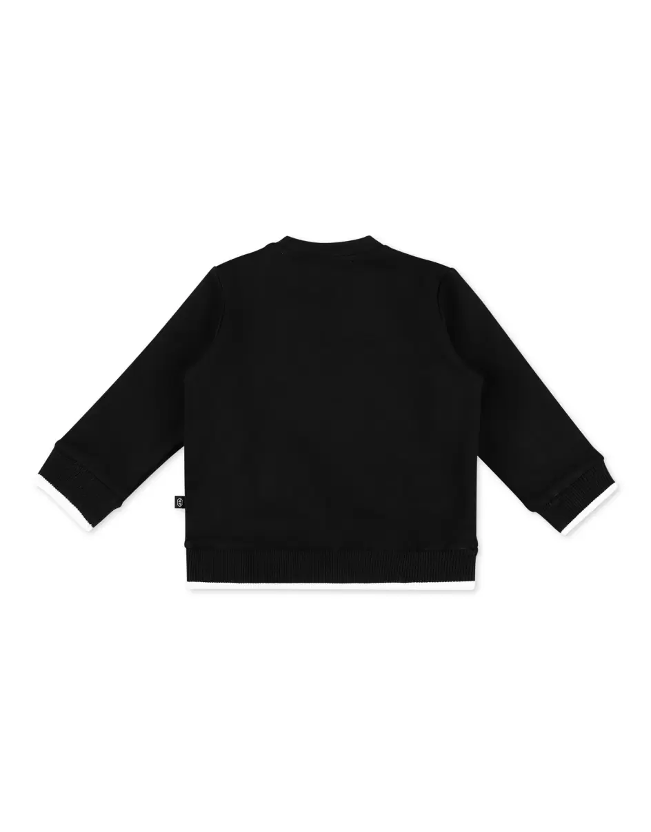 Philipp Plein Preisnachlass Black Bekleidung Kinder Plush Sweater Hexagon - 1
