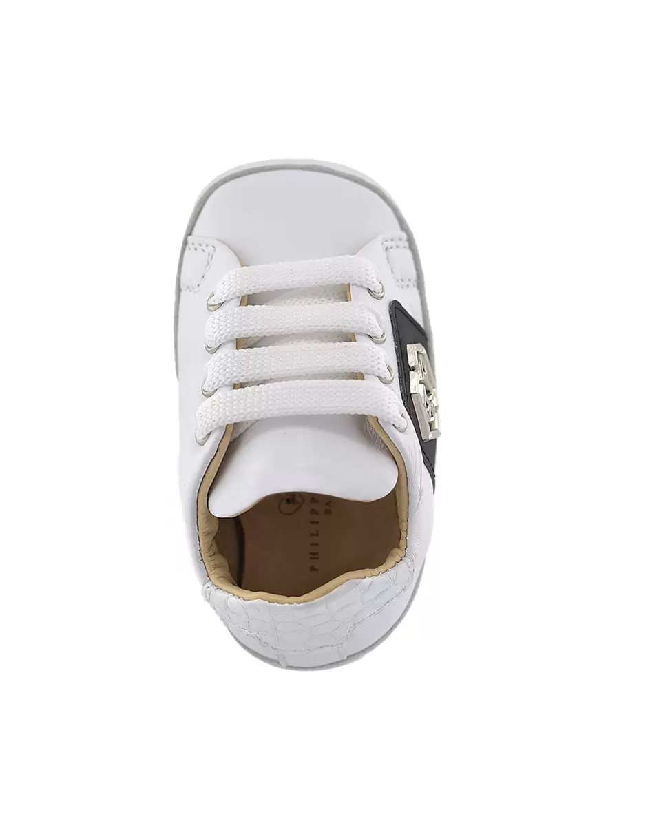 Schuhe Newborn Sneakers Lace Hexagon Modell Philipp Plein White Kinder - 1