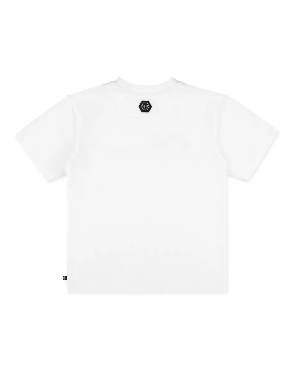 Philipp Plein White Wesentlich Kinder Maxi T-Shirt Bekleidung - 1