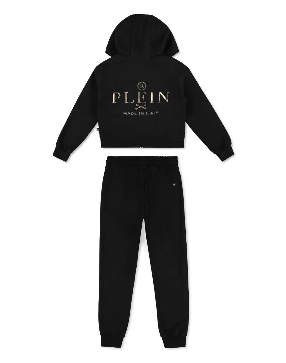Bekleidung Empfehlen Philipp Plein Zipped Sweats.+Trous Black Kinder - 1
