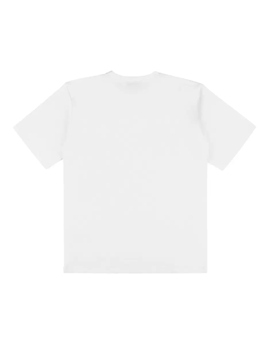 White Maxi T-Shirt Philipp Plein Kinder Bekleidung Verkauf - 1