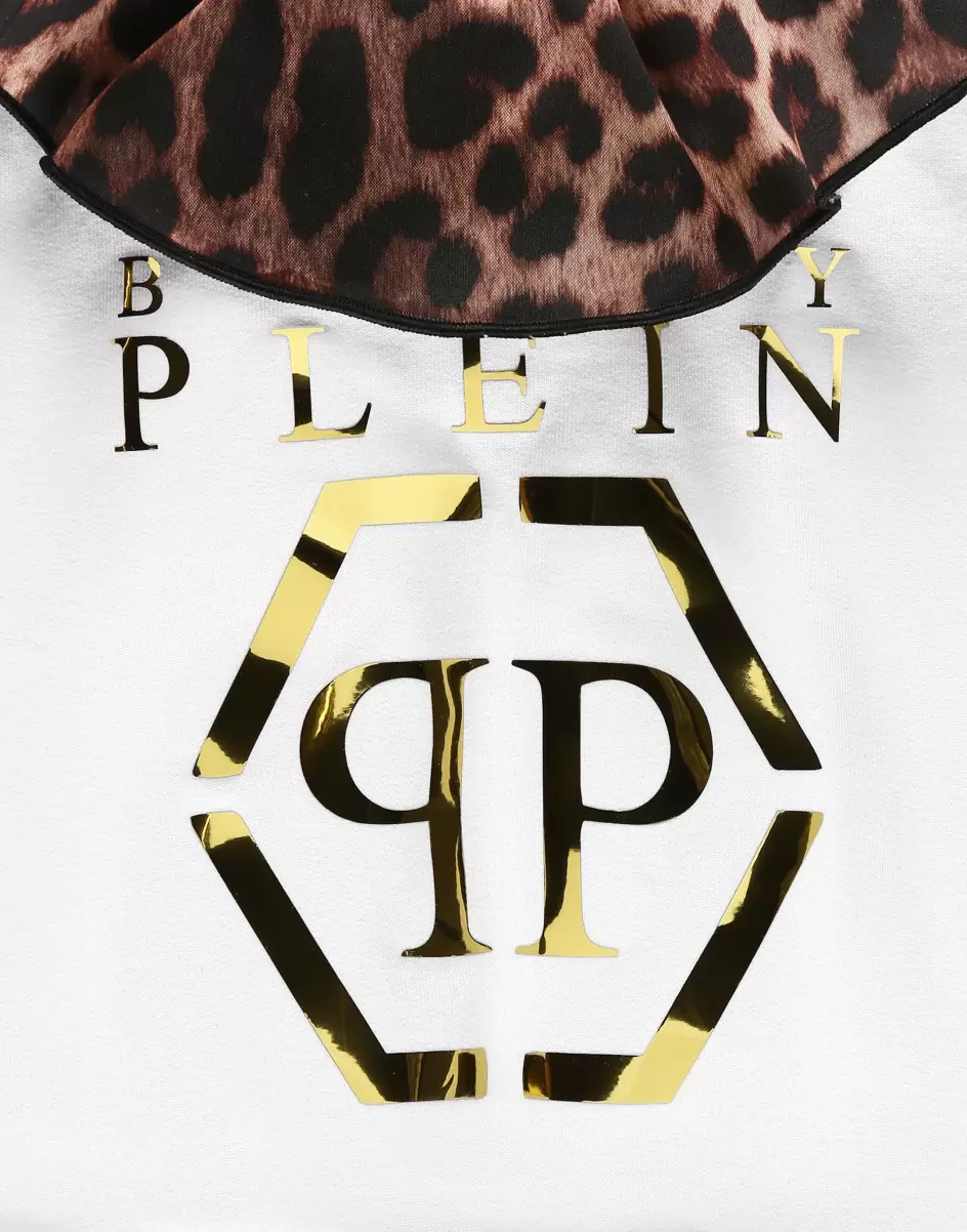 Kinder Plush Sweater Philipp Plein White Bekleidung Lagerbestand - 2
