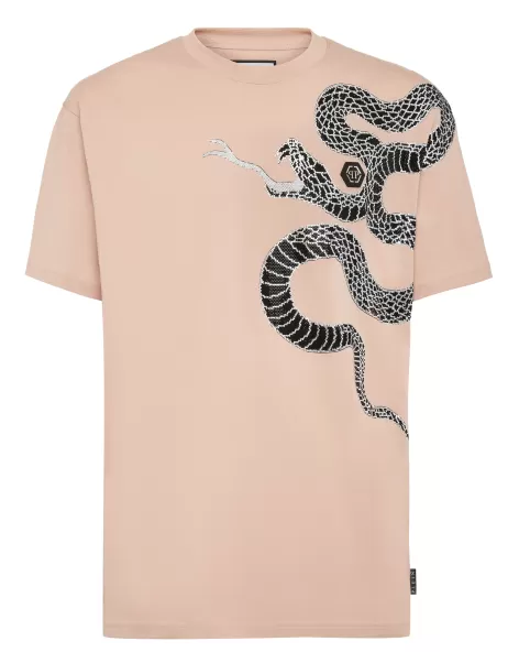 T-Shirt Round Neck Ss Snake Herren T-Shirt Beige Philipp Plein Marktforschung