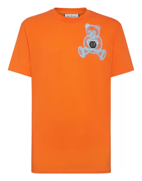 T-Shirt Round Neck Ss Teddy Bear Philipp Plein Herren Hersteller Orange T-Shirt