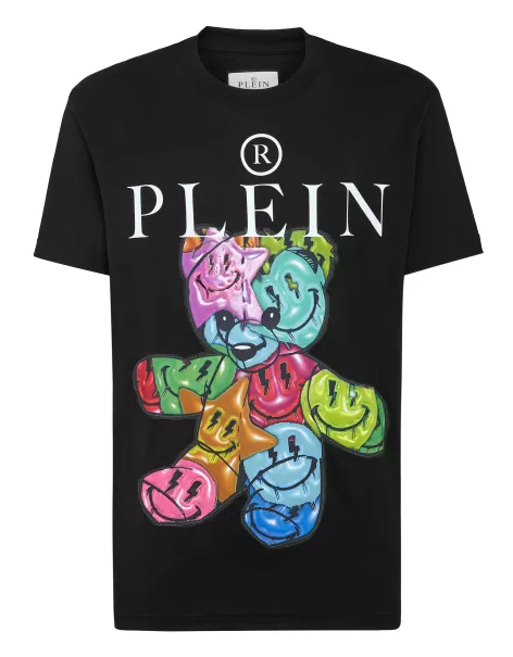 T-Shirt Black Herren Kauf T-Shirt Round Neck Ss Smile Philipp Plein