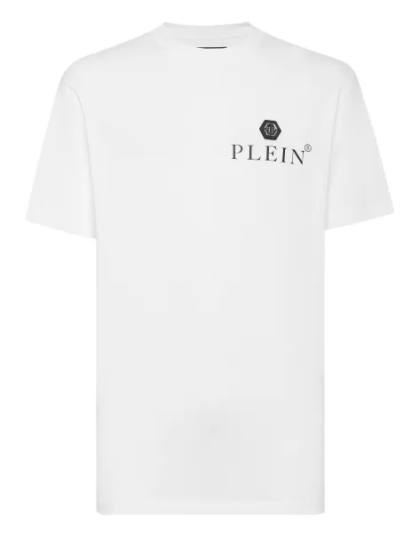 Befehl White Philipp Plein Herren T-Shirt T-Shirt Round Neck Ss Hexagon