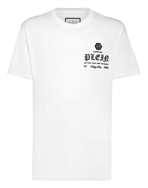 T-Shirt T-Shirt Round Neck Ss Philipp Plein Rabatt Herren White