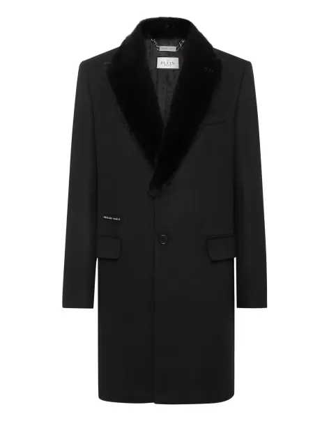 Herren Oberbekleidung & Mäntel Markenstrategie Coat Long Gothic Plein Black Philipp Plein