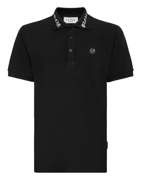 Herren Polo Shirt Ss Gothic Plein Black Vertriebsstrategie Philipp Plein Poloshirts
