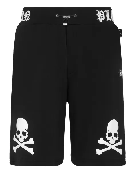 Jogging Shorts Skull&Bones Street Couture Philipp Plein Black Herren Material