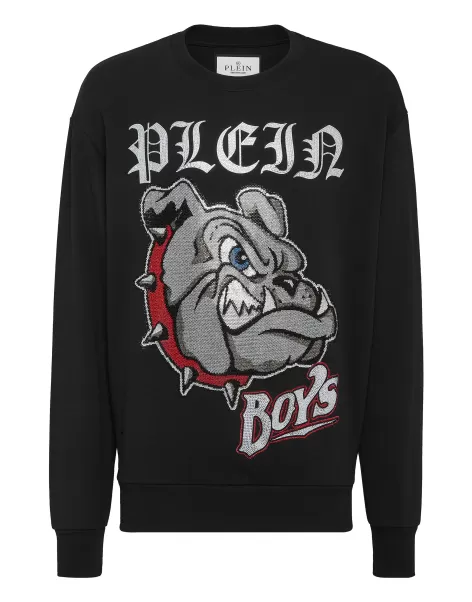 Street Couture Sweatshirt Ls Bulldogs Black Herren Philipp Plein Kosten