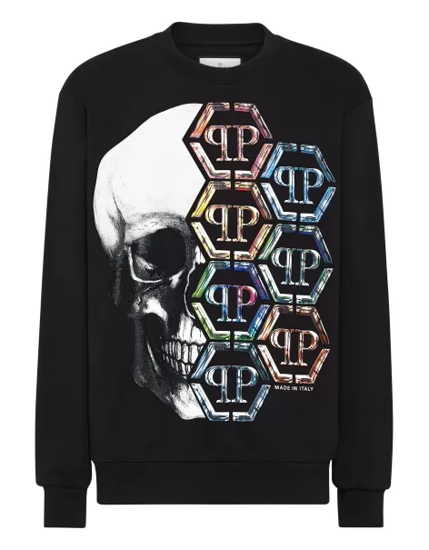 Black / Multicolored Herren Sweatshirt Ls Skull And Plein Philipp Plein Kompatibilität Street Couture