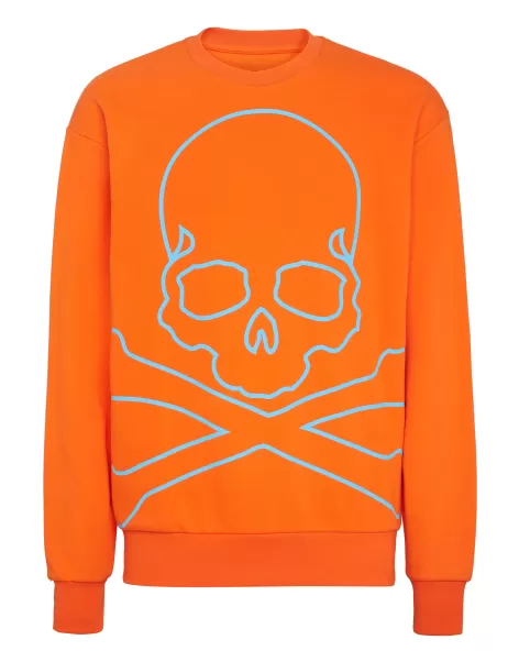 Philipp Plein Orange Sweatshirt Ls Produkt Herren Street Couture