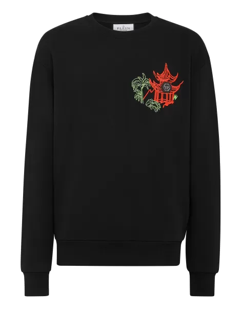 Sweatshirt Ls Black Herren Philipp Plein Street Couture Rabattcode