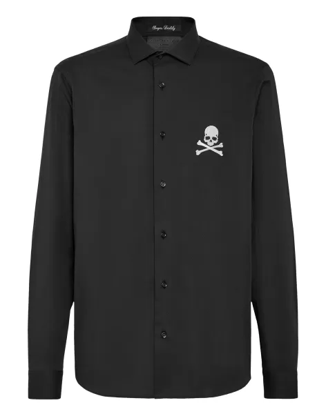 Hemden Herren Black Philipp Plein Shirt Sugar Daddy Skull&Bones 2024