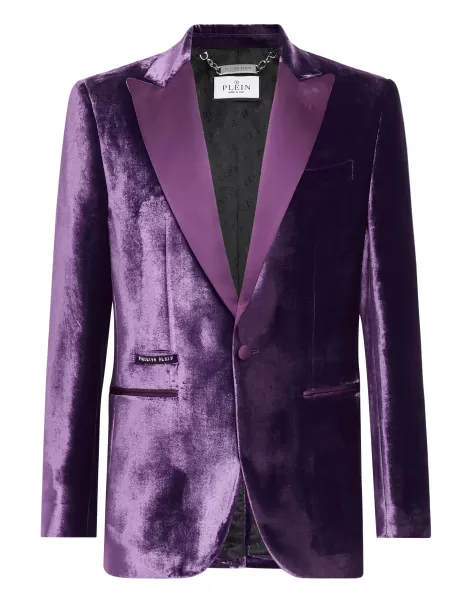 Produkt Philipp Plein Herren Purple Velvet Blazer Sartorial