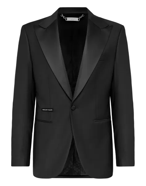 Philipp Plein Sartorial Herren Black Rabattaktion Blazer Slim Fit Iconic Plein