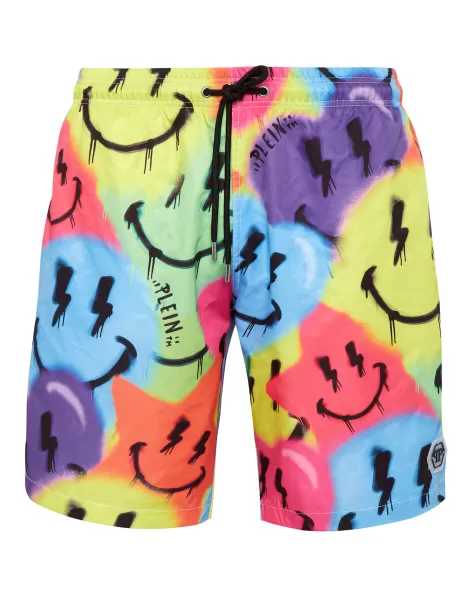 Herren Geschäft Multicolor Badebekleidung Swim-Trunks Smile Philipp Plein