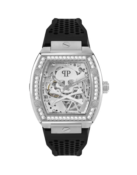 Uhren Philipp Plein Vertrieb Herren The $Keleton Watch Black/Stainless Steel