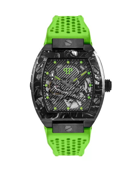 Herren 2024 Green Philipp Plein The $Keleton $Port-Master Neon Viper Watch Uhren