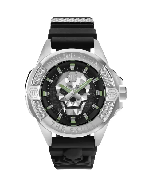 Empfehlen Herren Philipp Plein The $Kull Titan Silver Watch Uhren