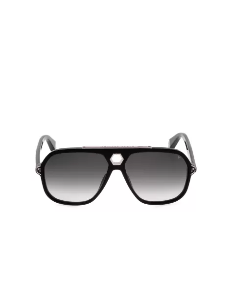 Sonnenbrillen Sunglasses Plein Urban Vega  Hexagon Black Philipp Plein Herren Popularität