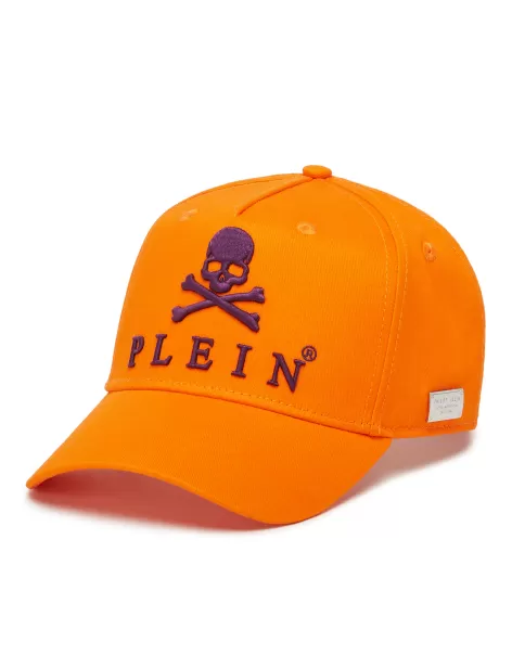 Orange Hüte & Kappen Produktzertifizierung Philipp Plein Herren Baseball Cap Skull&Bones
