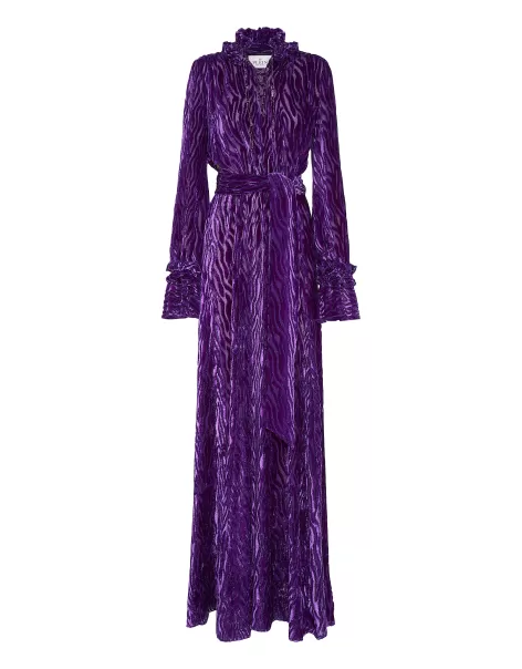 Purple Preis Chiffon Gipsy Dress Kleider Philipp Plein Damen