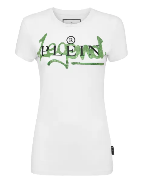 Damen Philipp Plein T-Shirt Sexy Pure With Crystals Preisgestaltung T-Shirts & Poloshirts Yellow Fluo