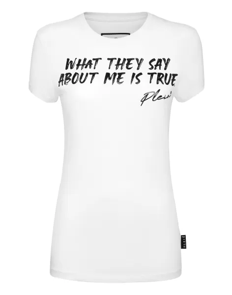 T-Shirts & Poloshirts White T-Shirt Sexy Pure With Crystals Philipp Plein Befehl Damen