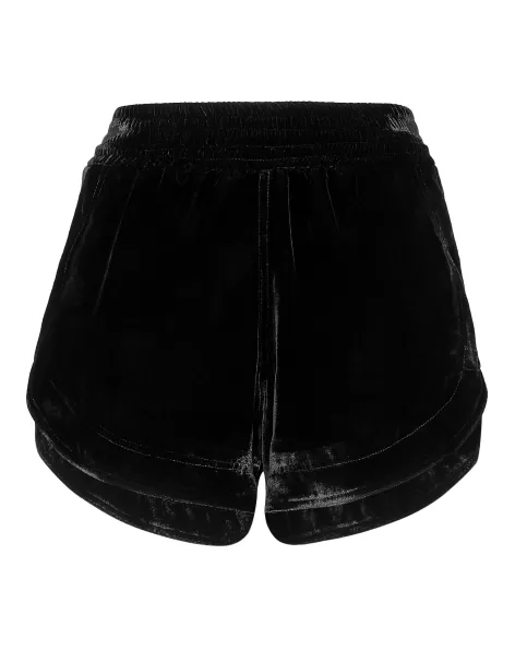 Philipp Plein Black Damen Hosen & Shorts Kosten Velvet Hot Pants
