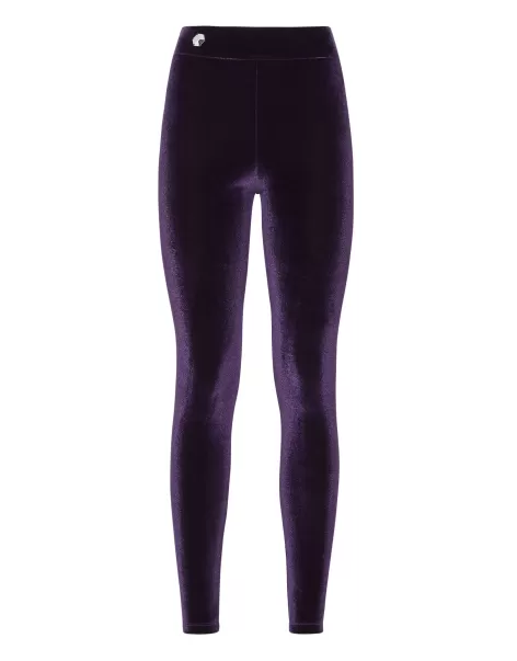 Philipp Plein Leggings Basic Damen Modell Hosen & Shorts Purple