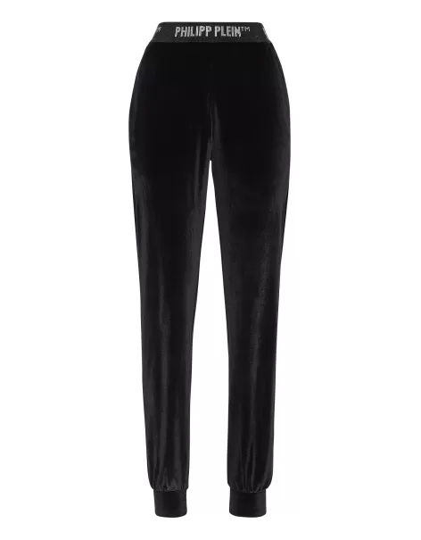 Jogging Trousers Crystal Philipp Plein Activewear Black Damen Billig