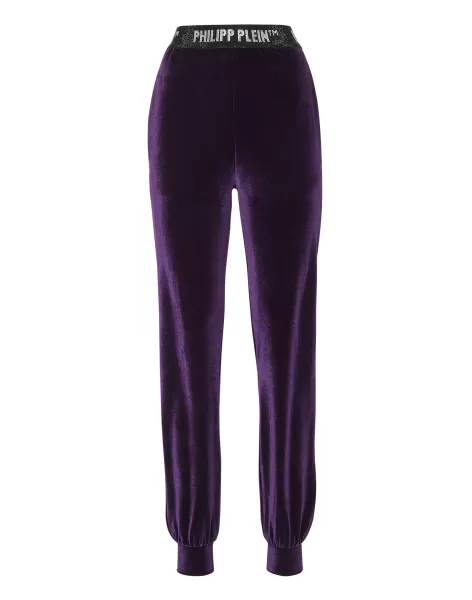 Activewear Philipp Plein Jogging Trousers Crystal Purple Damen Material