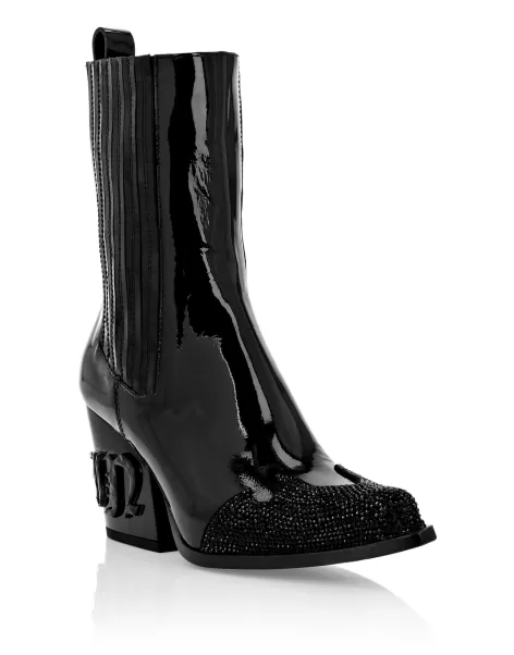 Boots Mid Flat Gothic Plein Damen Haltbarkeit Philipp Plein Boots & Stiefeletten Black