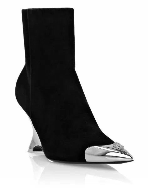 Boots & Stiefeletten Damen Suede Boots Wedge Black Kampagne Philipp Plein