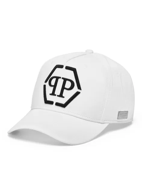 Baseball Cap Hexagon Hüte & Kappen White Damen Philipp Plein Verkaufen