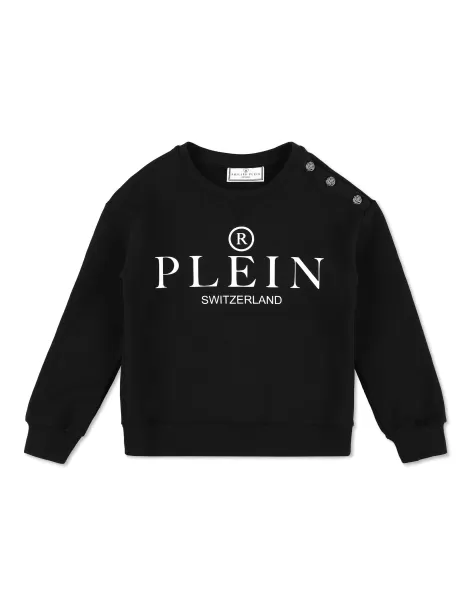 Philipp Plein Plush Sweater Produktion Kinder Black Bekleidung